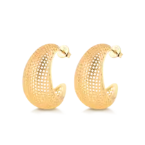 Argola Telada Folheada a Ouro 18k