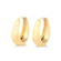 Argola Lisa 24x18mm Folheada a Ouro 18k