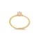 Anel Solitário Pondo de Luz 4mm Folheado a Ouro 18k