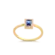 Anel Retangular Cristal Com Pedras de Zircônia Folheado a Ouro 18k