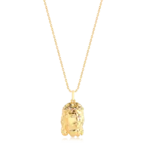 Pingente Face de Cristo Com Zircônia Folheado a Ouro 18k
