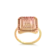 Anel Quadrado Cravejado Com Zircônias Folheado a Ouro 18k
