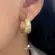 Argola Frisada 22mm Folheada a Ouro 18k