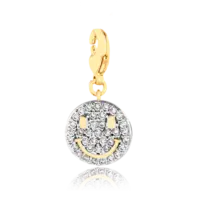 Pingente Emotion Smile Cravejado de Zircônia Folheada a Ouro 18k