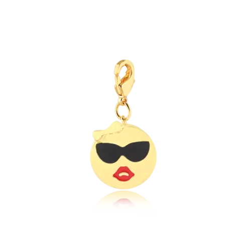Pingente Emotion Óculos Folheada a Ouro 18k