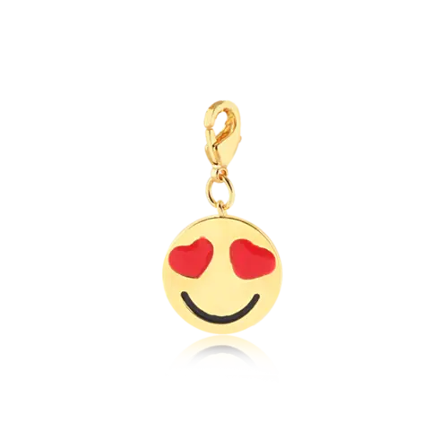 Pingente Emotion Olhos Apaixonados Liso Folheada a Ouro 18k
