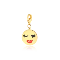 Pingente Emotion Piscando Folheada a Ouro 18k