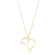 Gargantilha Mapa do Brasil Folheado a Ouro 18k