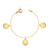 Pulseira Cartier São Bento 15mm Com Fecho Bóia Folheada a Ouro 18K