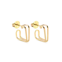 Argola Fios Folheada a Ouro 18k