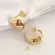 Argola Curvada Lisa Folheada a Ouro 18k