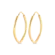 Argola Lisa Oval 17x27mm Folheada a Ouro 18k