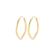 Argola Lisa Oval 13x21mm Folheada a Ouro 18k