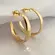 Argola Lisa 27mm Folheada a Ouro 18k