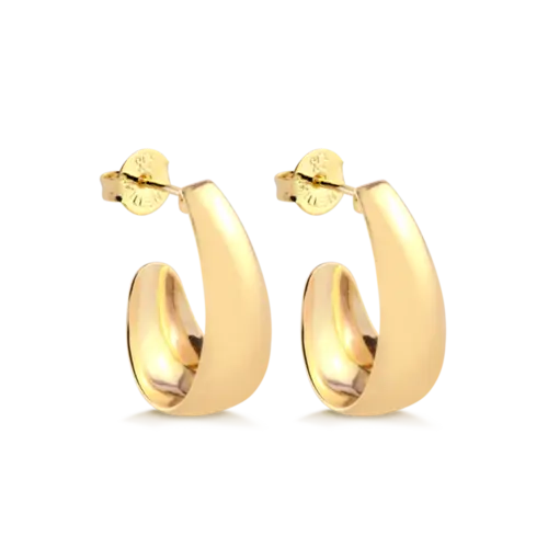Argola Lisa Folheada a Ouro 18k