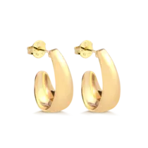 Argola Lisa Folheada a Ouro 18k