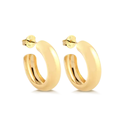 Argola Lisa 26mm Folheado a Ouro 18k