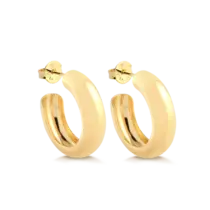 Argola Lisa 26mm Folheado a Ouro 18k