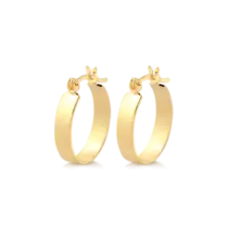 Argola Lisa 20mm Folheada a Ouro 18k