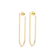 Argola Fina Oval 50x15mm Folheada a Ouro 18k