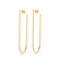 Argola Fina Oval 60x15mm Folheada a Ouro 18k