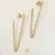 Brinco Formato V 60mm Folheado a Ouro 18k