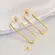 Argola Retangular 41x13mm Folheada a Ouro 18k