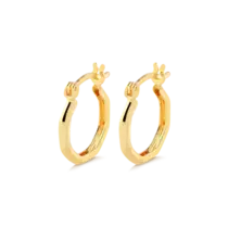 Argola Lisa 16mm Folheada a Ouro 18k