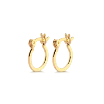 Argola Lisa 11mm Folheada a Ouro 18k