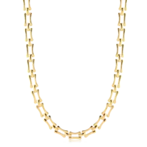 Gargantilha Choker Formas Retangulares Folheada a Ouro 18k