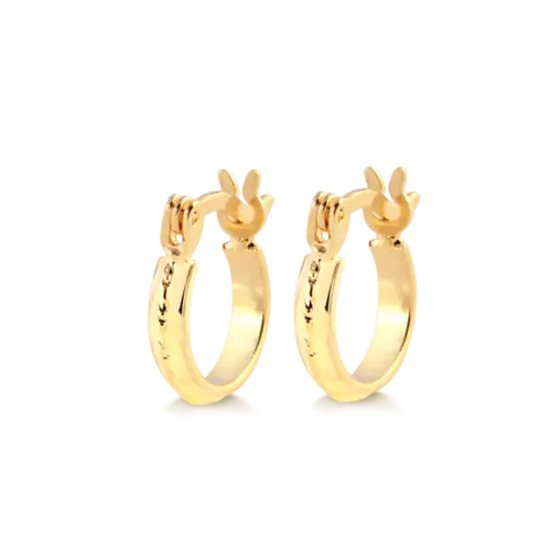 Argola 11mm Folheada a Ouro 18k