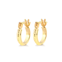 Argola 11mm Folheada a Ouro 18k