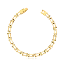 Pulseira Formas Retangulares Folheada a Ouro 18k