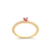 Anel Solitário Pedras de Zircônia Folheado a Ouro 18k