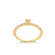 Anel Solitário Pedras de Zircônia Folheado a Ouro 18k