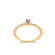 Anel Solitário Pedras de Zircônia Folheado a Ouro 18k
