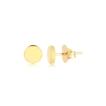Brinco Redondo Liso 6mm Folheado a Ouro 18K