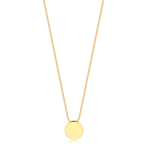 Gargantilha Redondo Liso 6mm Folheada a Ouro 18k