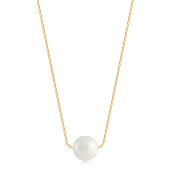 Gargantilha Pérola Shell Folheada a Ouro 18k