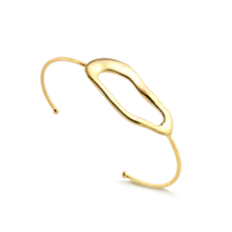 Bracelete Estilo Orgânico Folheado a Ouro 18k