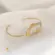 Bracelete Estilo Orgânico Folheado a Ouro 18k