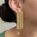 Brinco Pétalas Franja Folheado a Ouro 18k