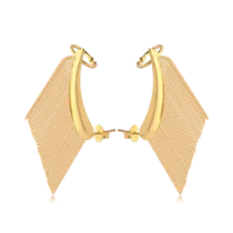 Brinco Ear Cuff Franja Folheado a Ouro 18k