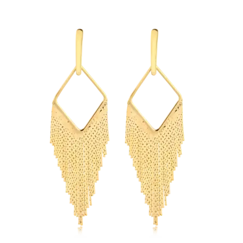 Brinco Franja Folheado a Ouro 18k