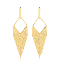 Brinco Franja Folheado a Ouro 18k