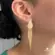Brinco Gota Franja Folheado a Ouro 18k