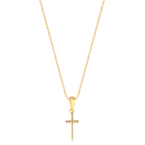 Pingente Cruz Micro Zircônia Folheado a Ouro 18k