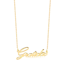 Gargantilha Gratidão Folheada a Ouro 18k