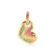 Pingente Coração Zircônias Coloridas Folheado a Ouro 18k