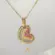 Pingente Coração Zircônias Coloridas Folheado a Ouro 18k